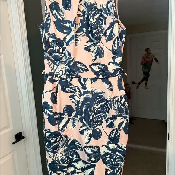 Pink Lily Floral Midi Dress - Pink and Blue - Picture 1 of 1